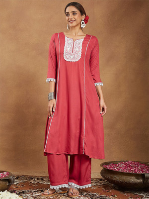 Janasya Women Kurti Palazzo Set