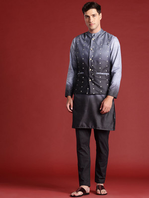 ANOUK Men Kurta Pant Ethnic Jacket Set