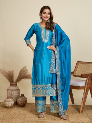 Primesky Women Kurta Palazzo Dupatta Set