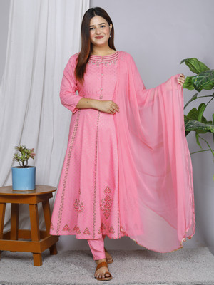 Patni Ethnic Embroidered Kurta, Palazzo & Dupatta Set