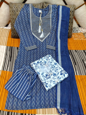 ADAN Women Kurti Pant Dupatta Set