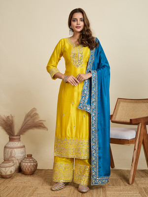 AMALAK Women Kurta Pant Dupatta Set