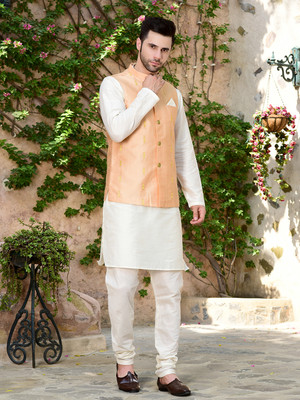 HOUSE OF DEYANN Men Kurta Churidar Ethnic Jacket Set