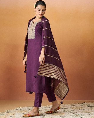 Blue Wish Women Kurta Pant Dupatta Set