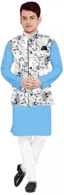 JILANI TRADERS Men Kurta Ethnic Jacket Set