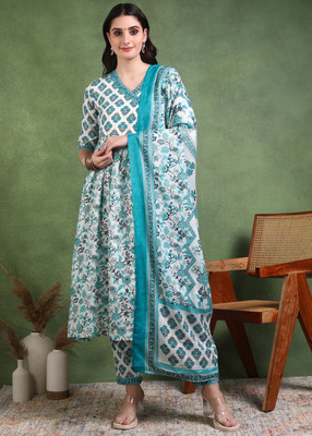 DSK Studio Floral Print Kurta, Trouser/Pant & Dupatta Set