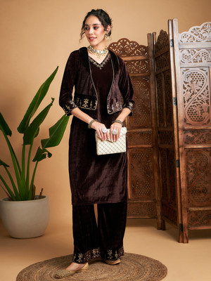Shae by SASSAFRAS Women Kurta Pant Ethnic Jacket Set