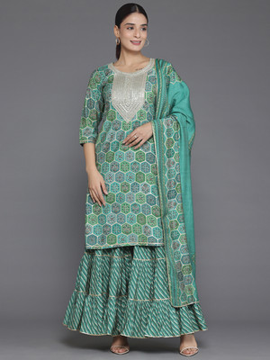 LIBAS Women Kurta Sharara Dupatta Set