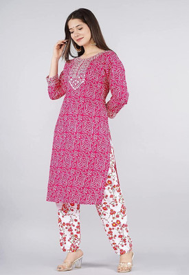 HandBlock Women Kurti Pant Set