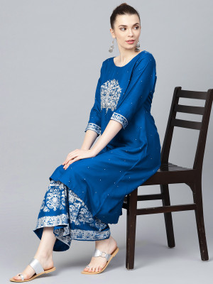Ishin Women Kurta Palazzo Set