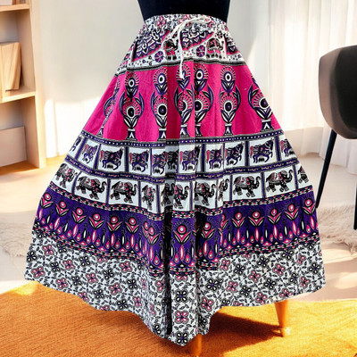 MF CREATION Printed Women Flared Multicolor Skirt