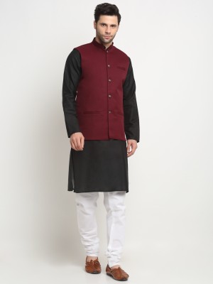 kraft india Men Kurta Churidar Ethnic Jacket Set