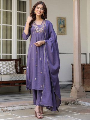 BLUMAIRE Women Kurti Pant Attached Dupatta Set