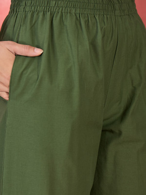 Sangria Women Ethnic Top Pant Set