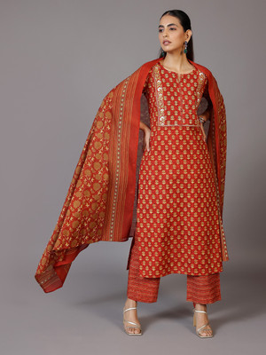 LIBAS Women Kurta Palazzo Dupatta Set