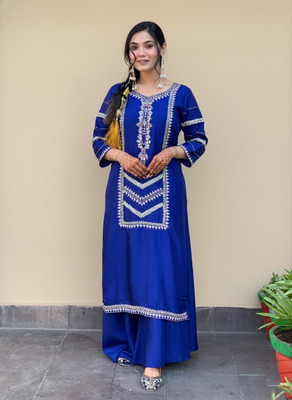 Dwarros Women Kurta Palazzo Dupatta Set