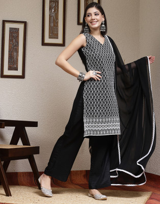 Divastri Women Kurta Palazzo Dupatta Set