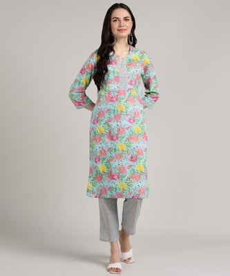 Blocks Of India Women Kurti Pant Set