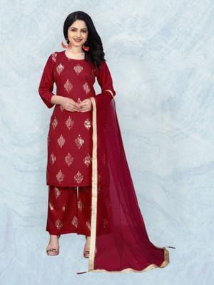 HOC's Women Kurta Palazzo Dupatta Set