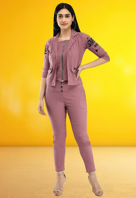 PERFECTPIVOT Women Crop Top Palazzo Ethnic Jacket Set