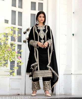 GLOBALIA CREATION Women Kurta Pant Attached Dupatta Set