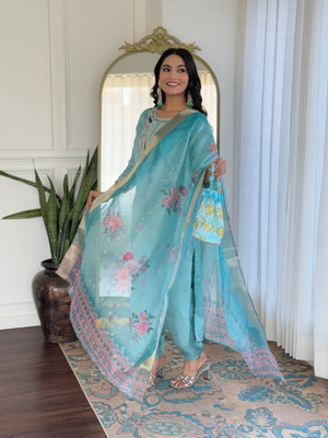 RN Fashion Printed Kurta, Trouser/Pant & Dupatta Set