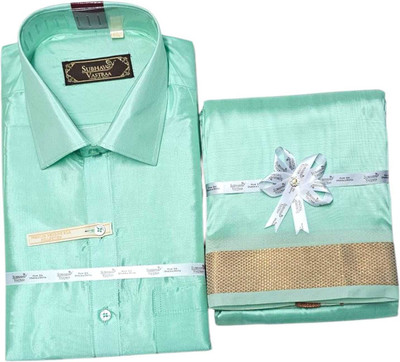 SUBHAVVASTRAA Men Shirt Dhoti Set