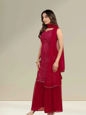 HouseOfCommon Women Kurta Sharara Dupatta Set