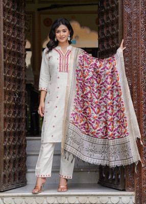MAS Women Kurti Pant Attached Dupatta Set