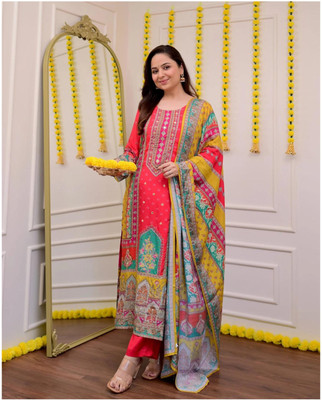 KRISHNAAPPARELS Women Kurta Pant Dupatta Set