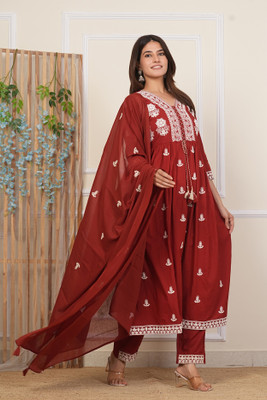 yamini fashion Embroidered Kurta, Trouser/Pant & Dupatta Set
