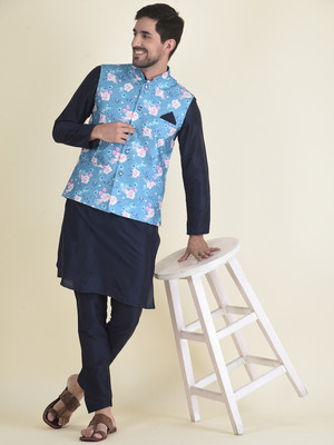 HOUSE OF DEYANN Men Kurta Pant Ethnic Jacket Set