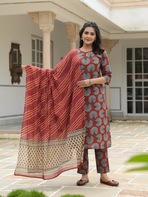 Aramya Women Kurta Palazzo Dupatta Set