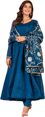 CLOTHTEXTILE Women Ethnic Top Pant Dupatta Set