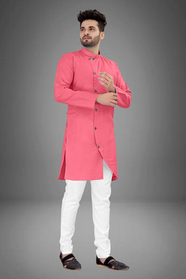 CRYSTALREVENUE Men Kurta Pyjama Set
