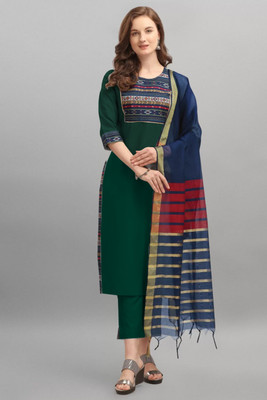 Thezaara Striped Kurta, Trouser/Pant & Dupatta Set