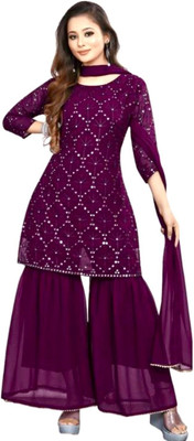 HOC's Women Kurta Palazzo Dupatta Set