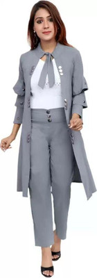 PERFECTPIVOT Women Ethnic Top Pant Ethnic Jacket Set