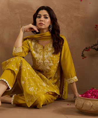 Indo Era Women Kurta Pant Dupatta Set