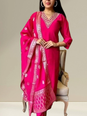 Rifashionl Women Kurta Pant Dupatta Set