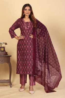 Larqi Women Kurta Pant Dupatta Set