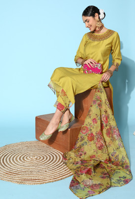 SheWill Women Kurta Pant Dupatta Set