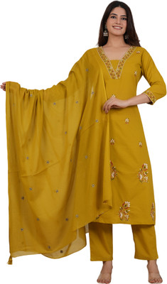 MF HAYAT Women Kurti Pant Dupatta Set
