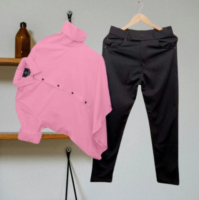 Black Deer Men Shirt Pant Set