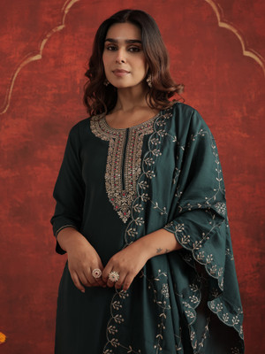 Indo Era Women Kurta Pant Dupatta Set