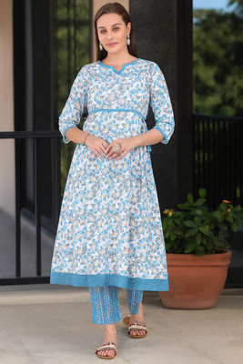DRESSCRAFT Women Ethnic Top Pyjama Set