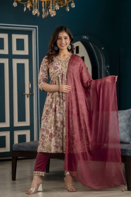 CKM Women Kurta Pant Dupatta Set