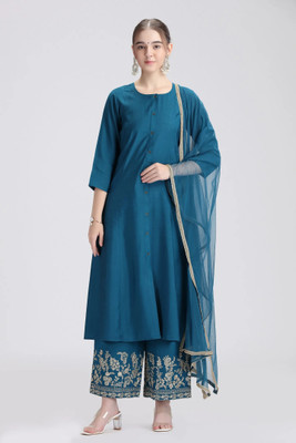 Cotton Culture Women Kurta Pant Attached Dupatta Set