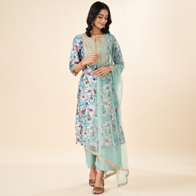 Rangmanch by Pantaloons Women Kurta Pant Dupatta Set