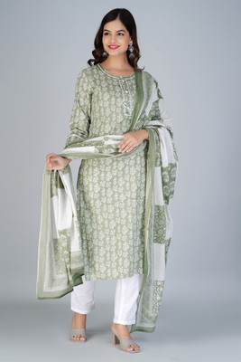 Parth Fab Women Kurta Pant Dupatta Set